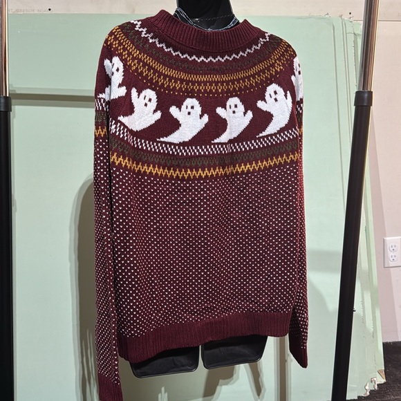 Fall colored ghost cardigan sweater - large - no w/o tags - Picture 3 of 4